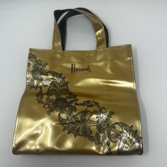 Harrods Gold and Black small tote bag - Picture 3 of 3